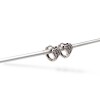 Caravanas Aros Frutilla-Plata 925-Piedra Zirconia-CA3088 conpiedra