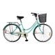 Bicicleta de paseo Baccio Siena Vintage rodado 26 con canasto y parrilla VERDE AGUA