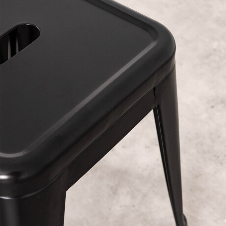 Banco Taburete Metálico Tolix Calidad Cocina Jardín Negro