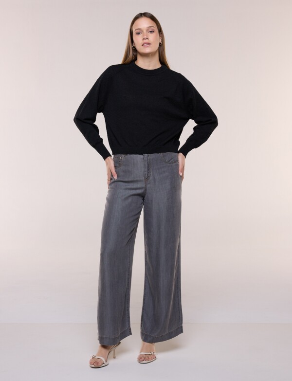Buzo Cropped Tejido Texturizado NEGRO