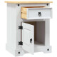 Mesa de Luz Grande Estilo Mexicano 1 Puerta 1 Cajon BLANCO y CERA NATURAL Mesa de Luz Grande Estilo Mexicano 1 Puerta 1 Cajon BLANCO y CERA NATURAL