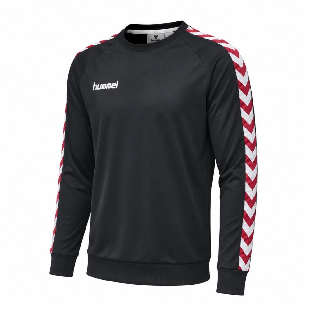BUZO TIRA TEJIDA UNISEX NEGRO ROJO