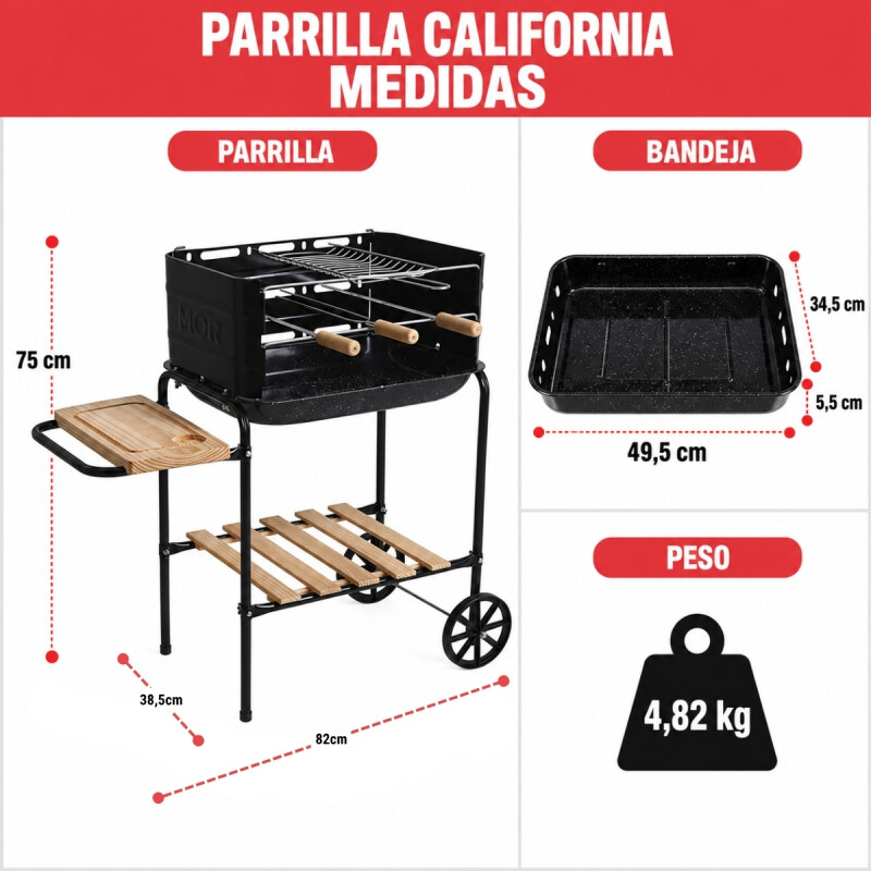 Parrilla California NEGRO