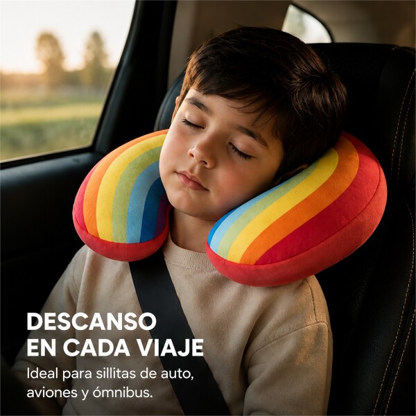 Almohadón Cervical Infantil Arcoíris 30 x 30 cm COLORES