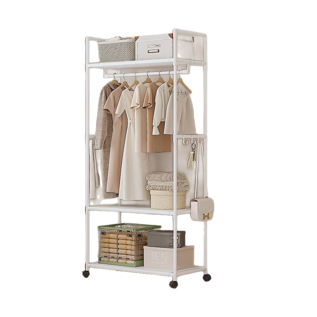 Perchero Zapatero Organizador de Pie Multifuncional 3Niveles - Perchero Zapatero Organizador De Pie Multifuncional 3niveles 