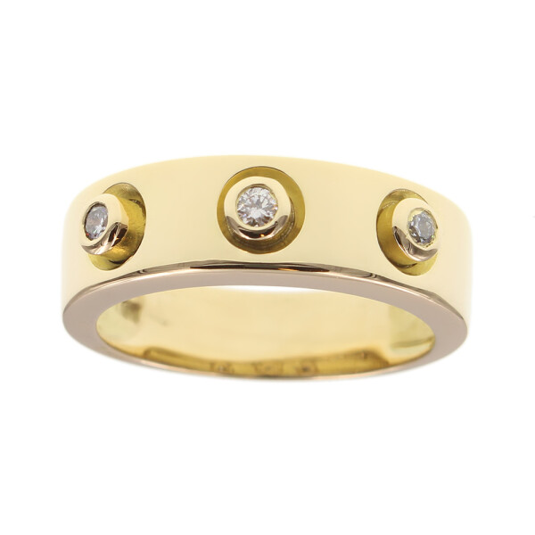 Anillo Alice en oro amarillo 18k con brillantes Anillo Alice en oro amarillo 18k con brillantes
