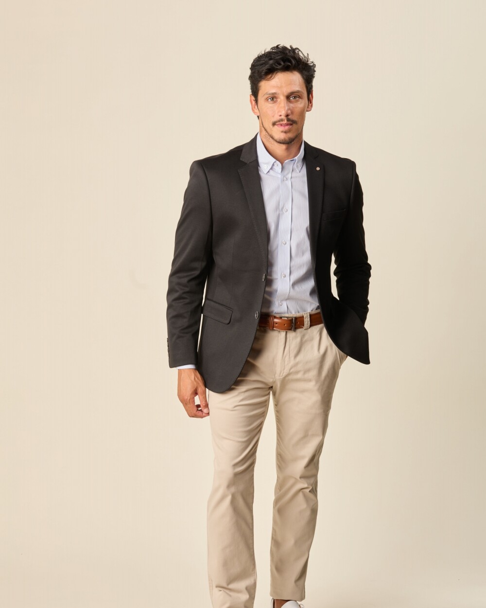 Saco Sport Knitted Classic Fit Negro