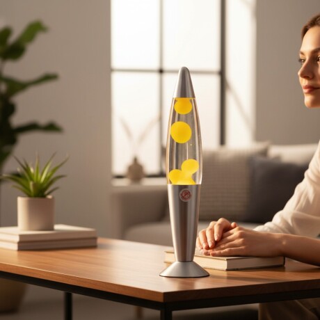 Lámpara De Lava Grande Amarillo