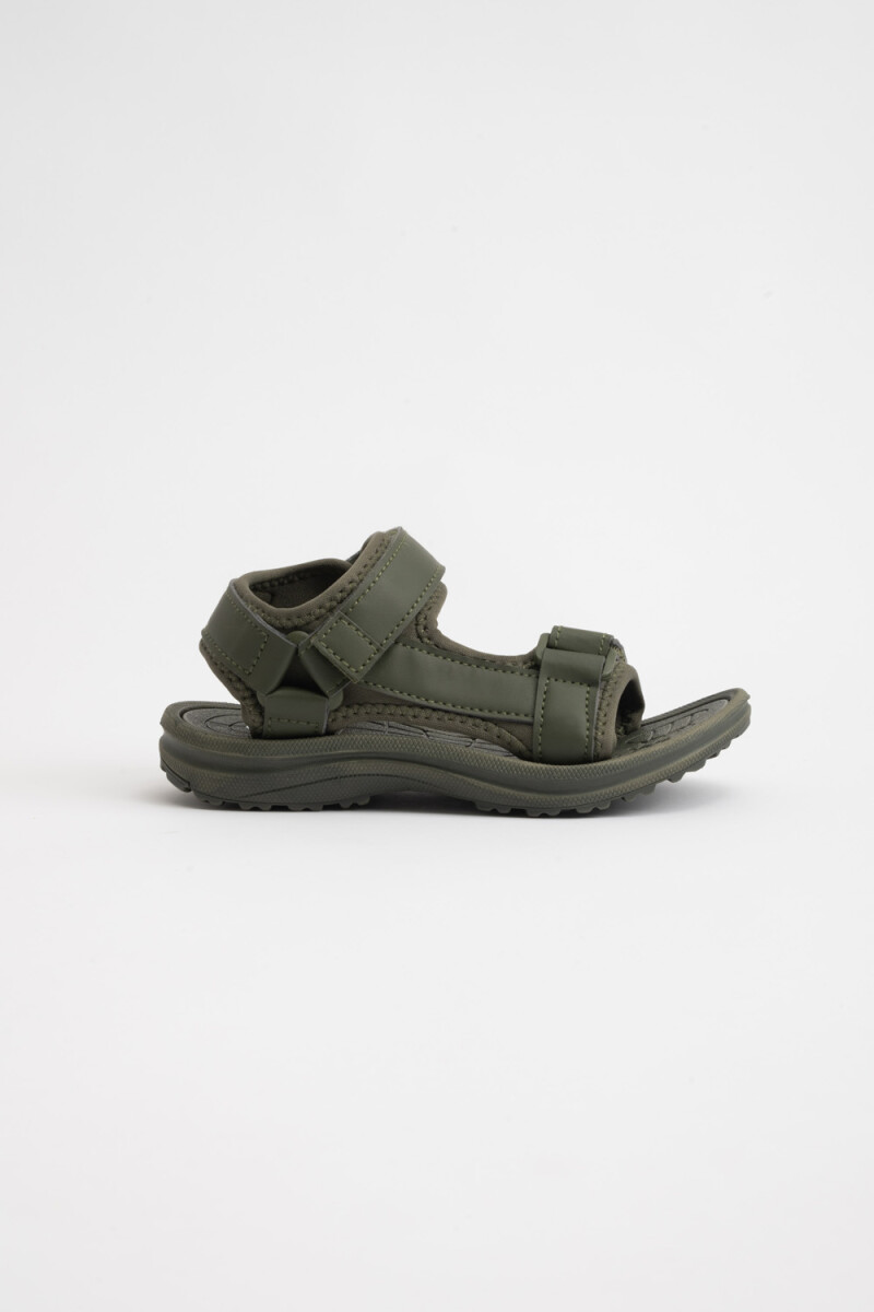 Sandalia Velcro Combinada Verde