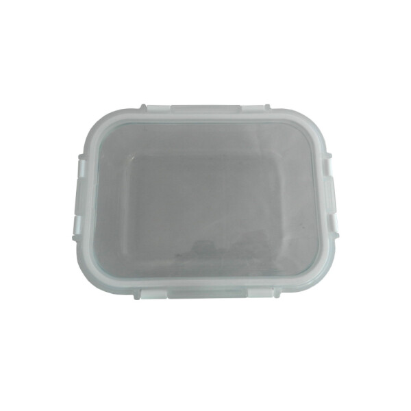 POTE VIDRIO RECTANGULAR 1 LT HERMETICO TRANSPARENTE