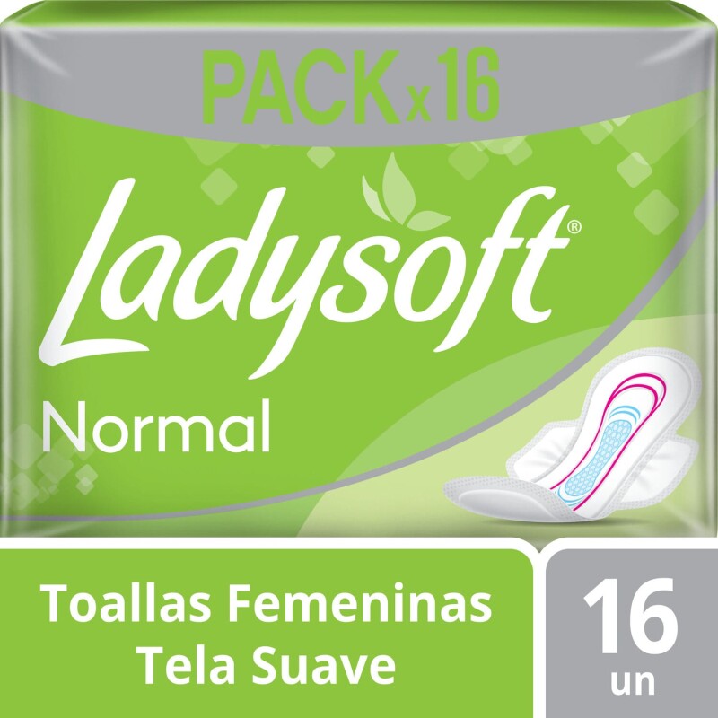 Toalla Femenina Ladysoft Normal C/Alas X16