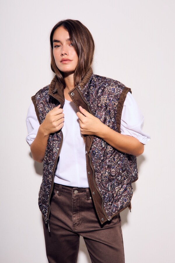 Chaleco Lavado Reversible Chocolate