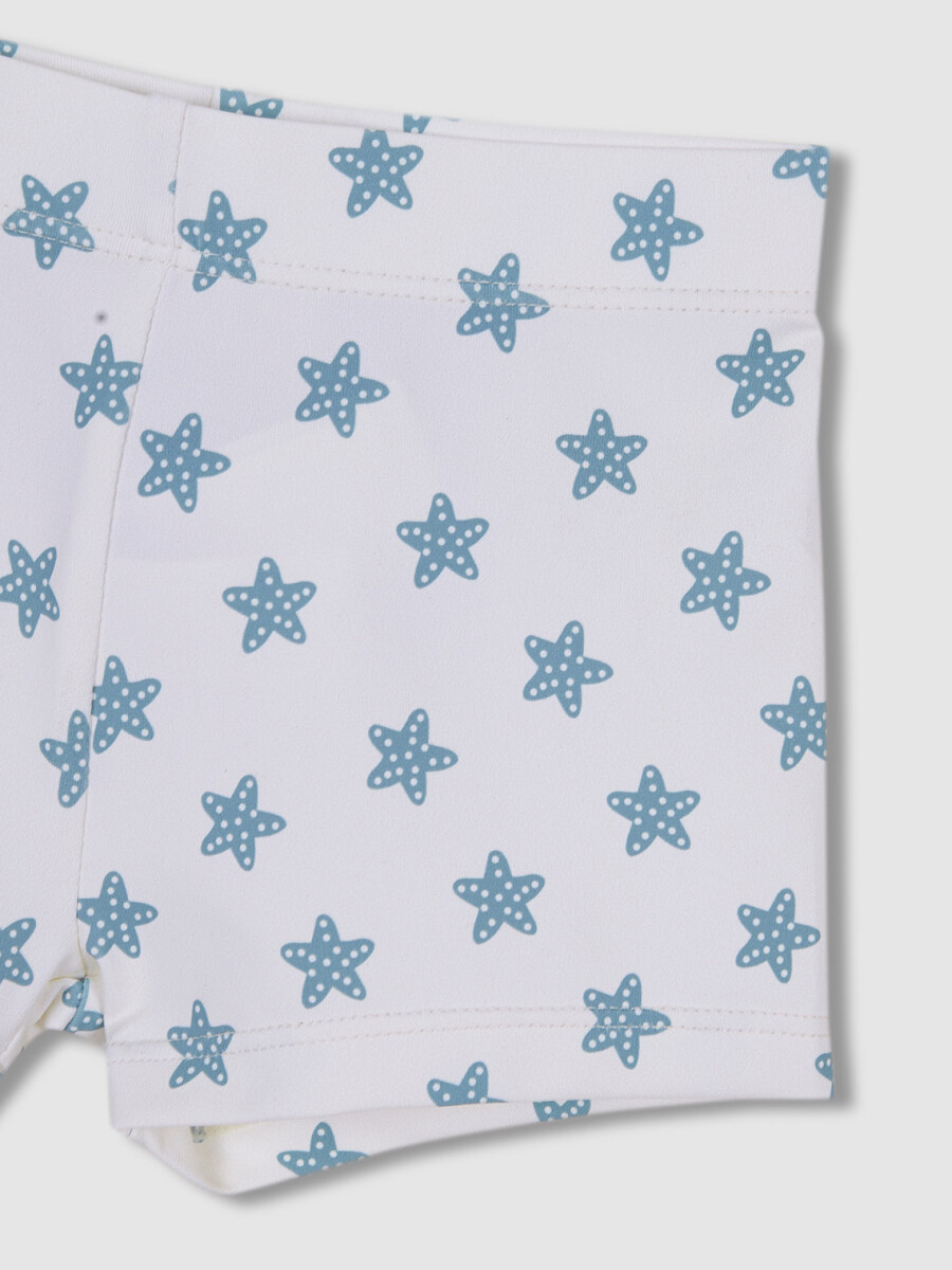 Traje De Baño Estampado Estrella Blanco Roto