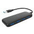 Adapatador Hub HP Alumino 4 Puertos USB DHC-CT110 3.0 Color Negro