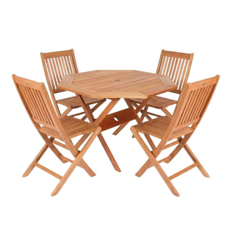 Conjunto 4 Sillas + Mesa Plegables para Patio Ipanema