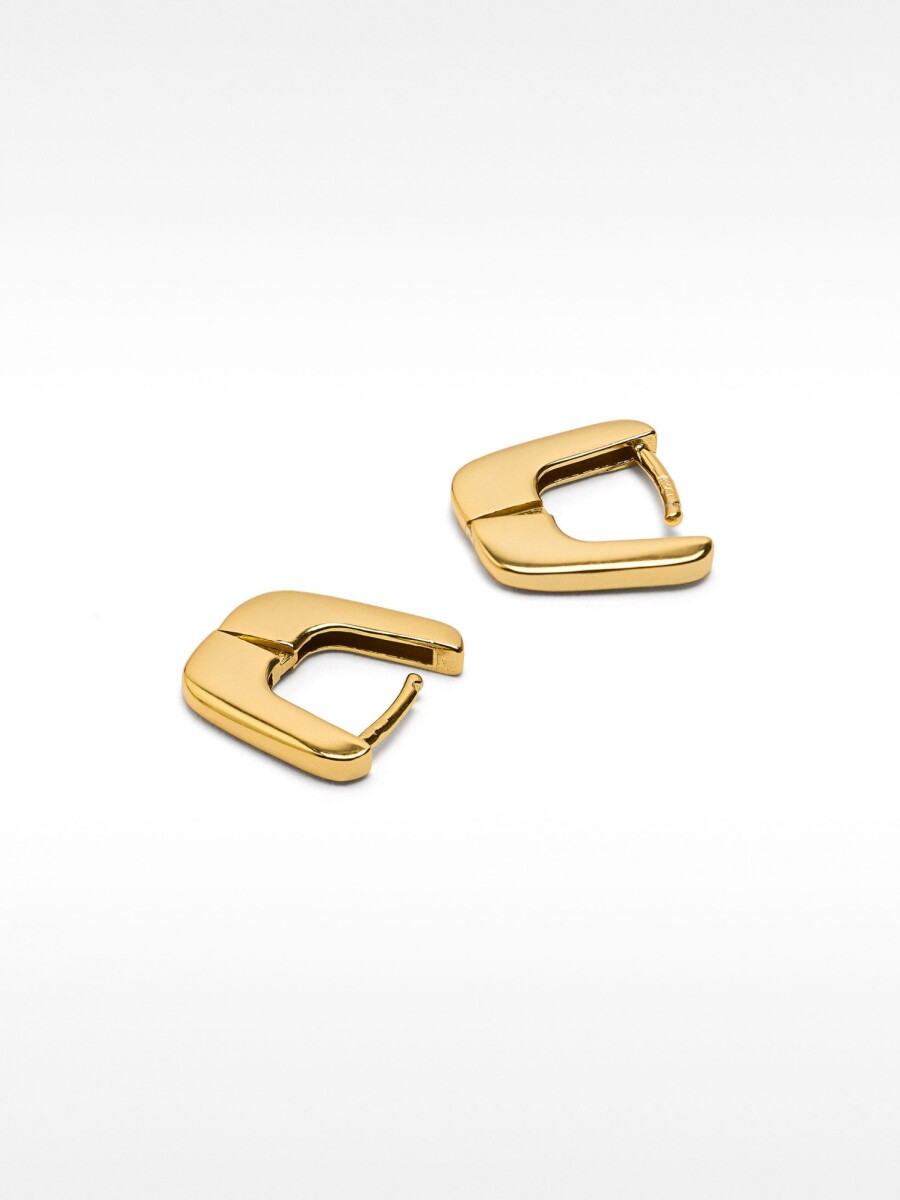 Aros Cortos - Plata De Ley 925 dorado