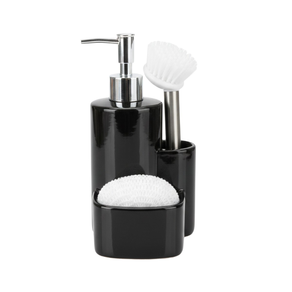 DISPENSADOR CERAMICA NEGRO C/ACCES P/BAÑO 