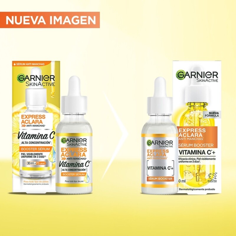 Sérum anti manchas Garnier Express Aclara con vitamina C 30ml Sérum anti manchas Garnier Express Aclara con vitamina C 30ml