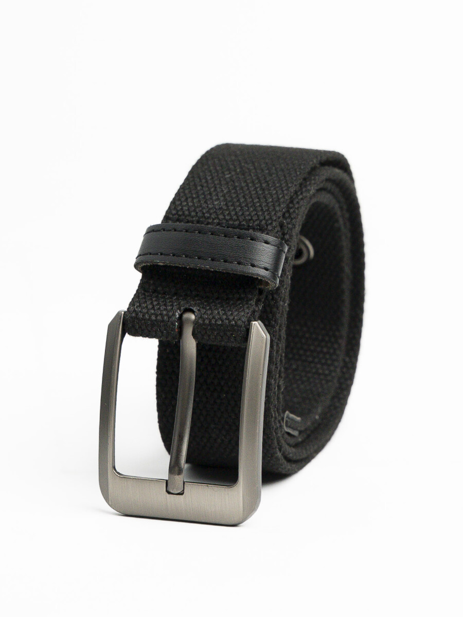 Cinto de Lona Canvas Hebilla de Metal - Negro 