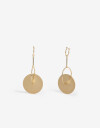 Aros Colgantes Largos Metal Aros Largos Círculos - Dorado