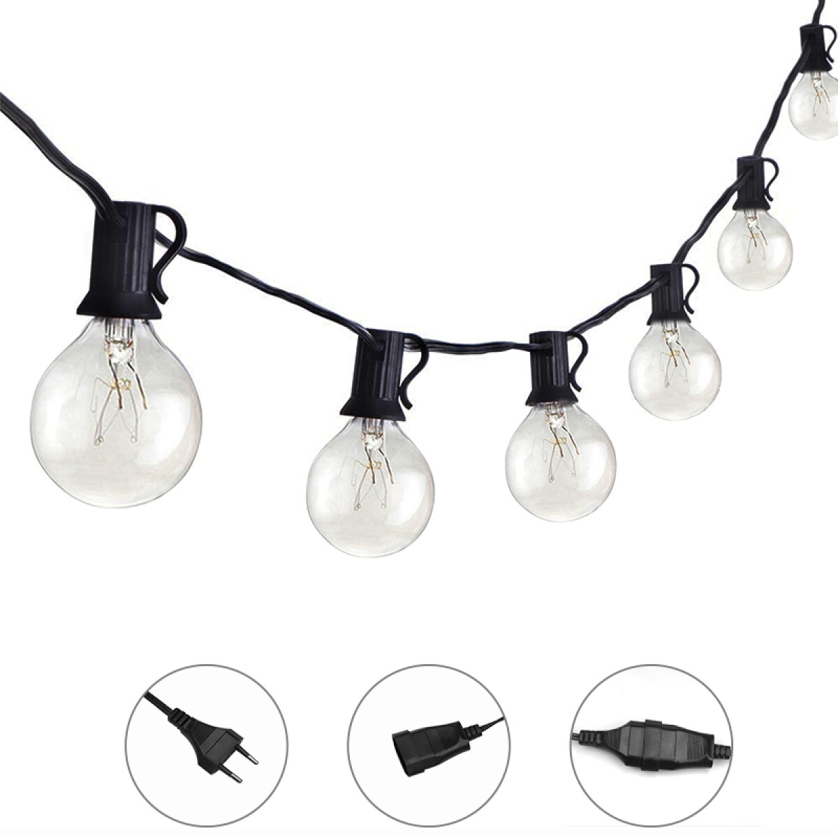 Guirnalda Guía de Luces Vintage 20 Luces Extensibles 