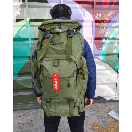 Bolso Mochila Arye Militar Solymar 80 lts Verde