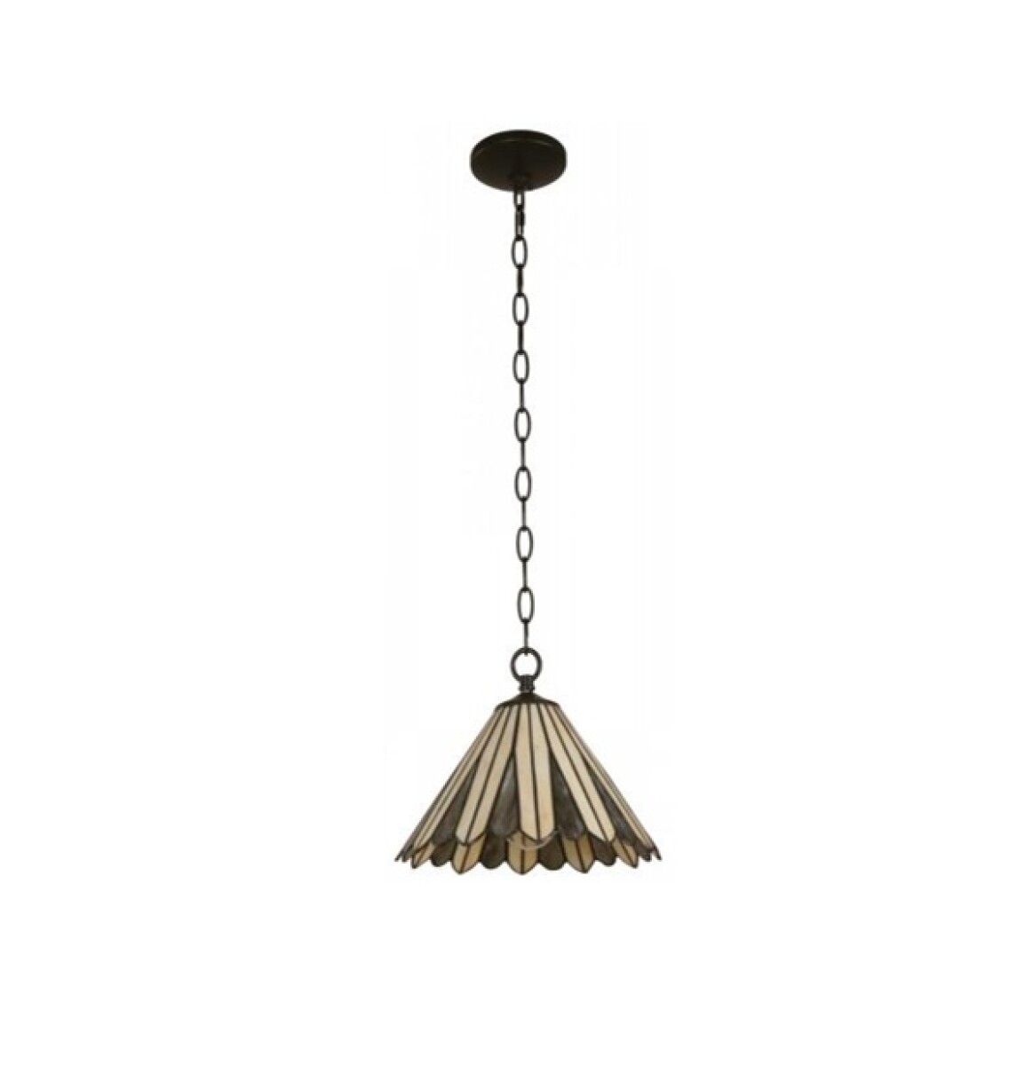 COLGANTE 1 LUZ TIFANNY E27 60W NEGRO GRIS CHICO 