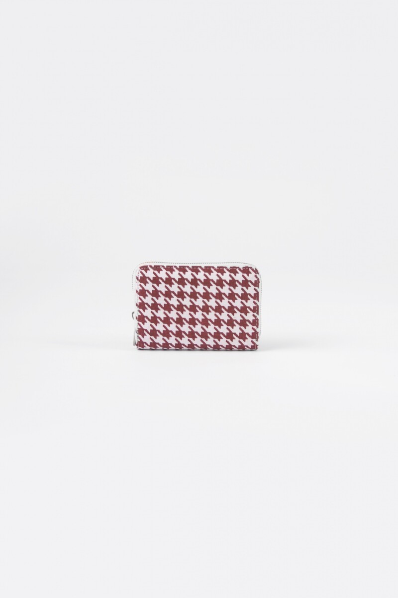 Billetera mediana color block ROJO