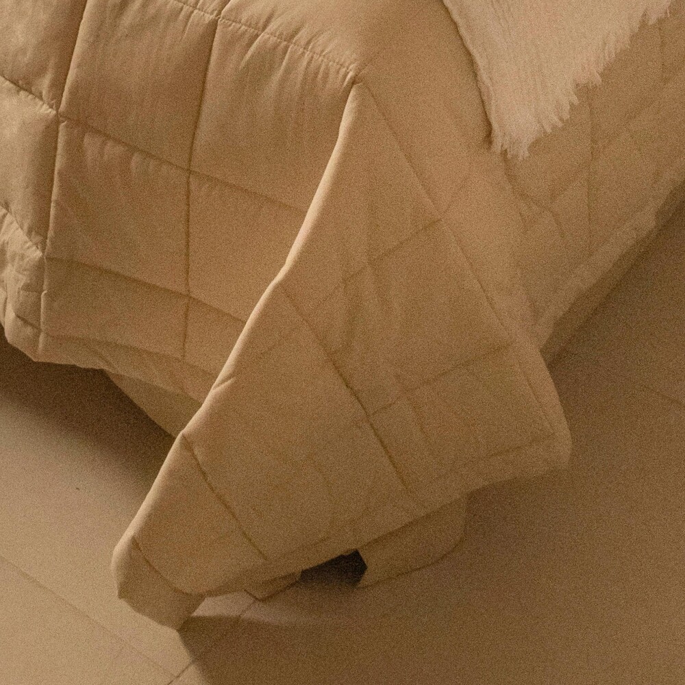 Acolchado 1 Plaza | 1 Plaza y Media - Basic 200 Hilos Beige
