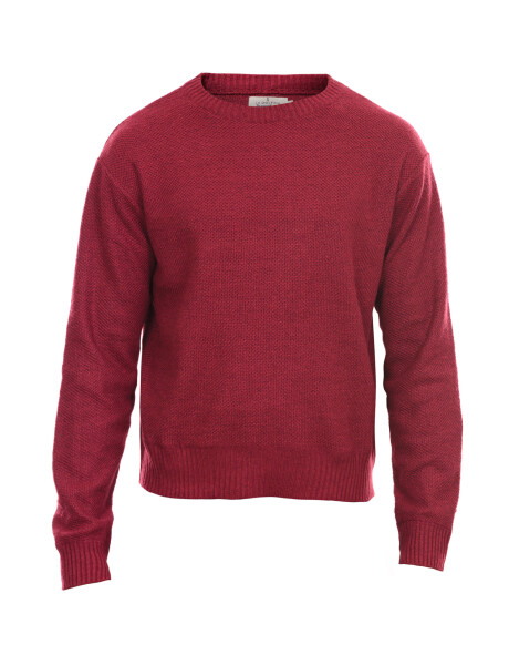 Sweater jaspeado rojo