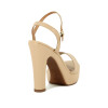 Sandalia Vizzano Mujer Taco 12cm Plataforma 2cm Beige
