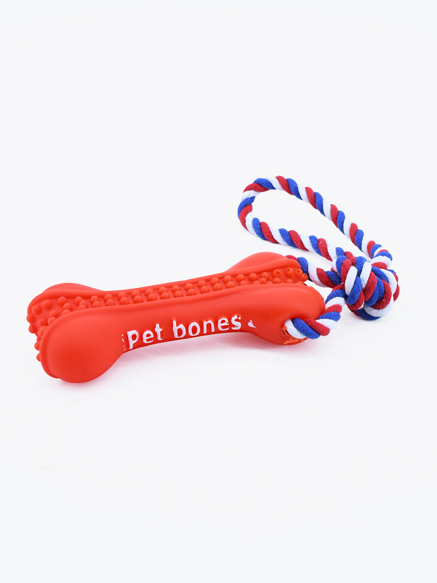 HUESO CON CUERDA - ROJO 