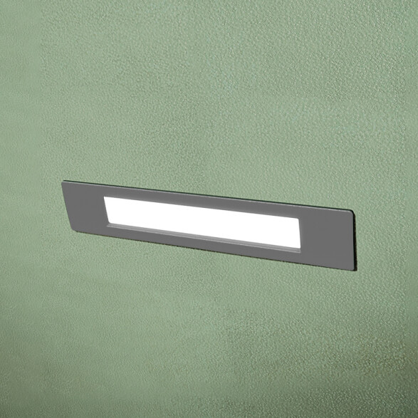 Luminaria de embutir rectangular gris 11W cálida IP55 FL0923