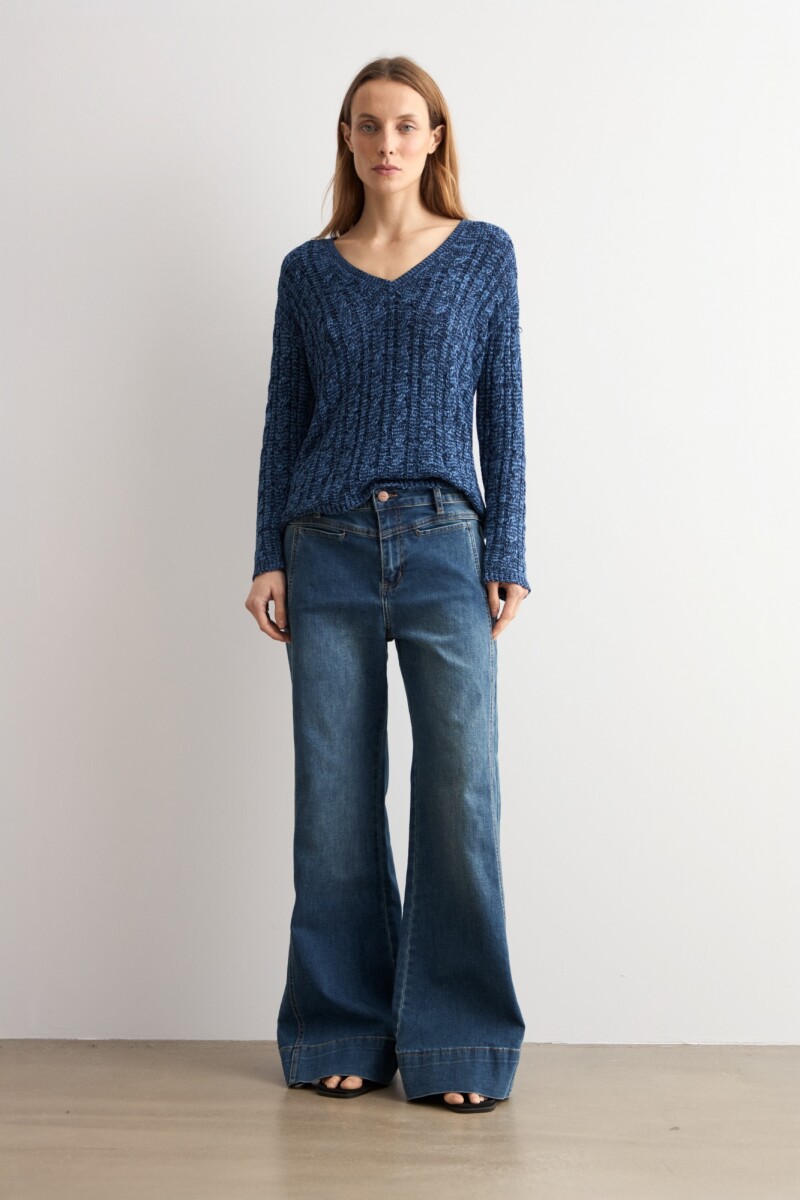 Jean wide leg Flora jean medio