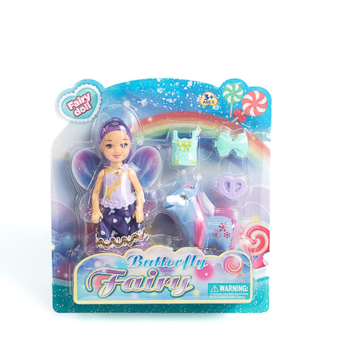 Outlet Muñeca Hada c/pony y Acc en blister 19*21*4cm - Outlet Muñeca Hada C/pony Y Acc En Blister 19*21*4cm 