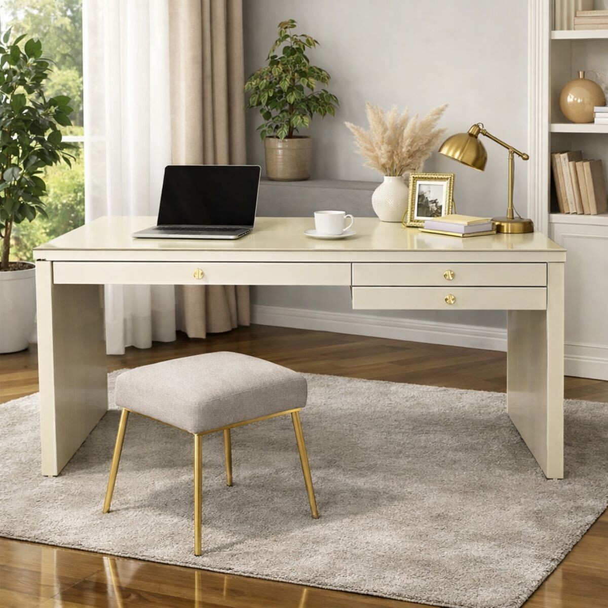 ESCRITORIO LUXURY PEARL Plateado 