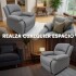 Sofá Sillón Poltrona Reclinable Masajeador Electrico Color Tela Gris Sofá Sillón Poltrona Reclinable Masajeador Electrico Color Tela Gris