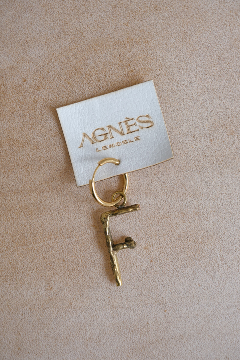 Spelling Earrings Bronce - F