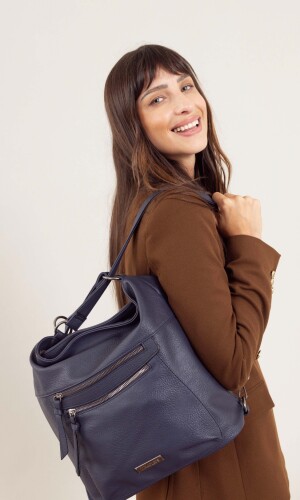 CARTERA MOCHILA ESTHER AZUL NOCHE