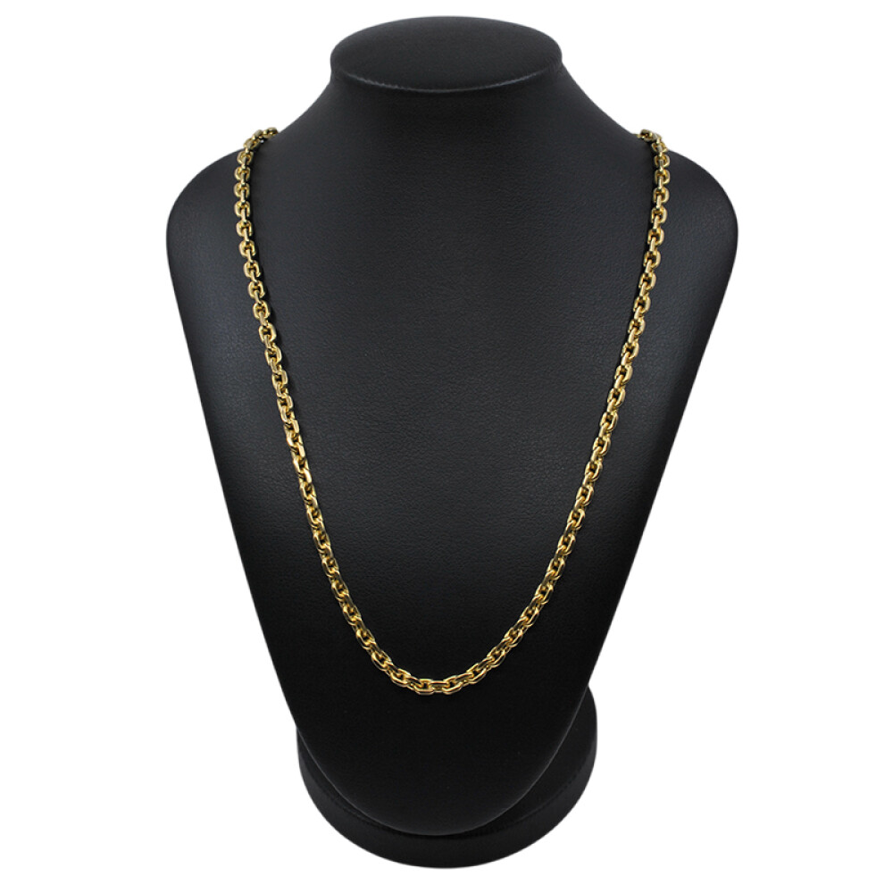 Cadena en oro 18k tipo forcet. Largo 45 cm aprox. Cadena en oro 18k tipo forcet. Largo 45 cm aprox.