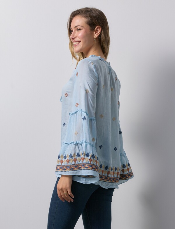 Blusa Bordada CELESTE/MULTI