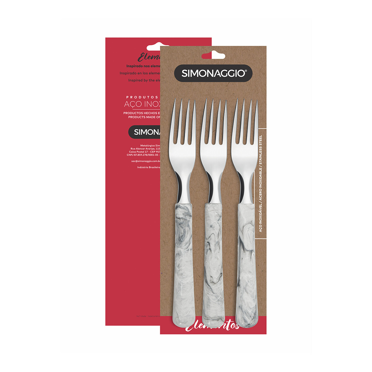 Set X3 Tenedores Elementos de Simonaggio - BLANCO 