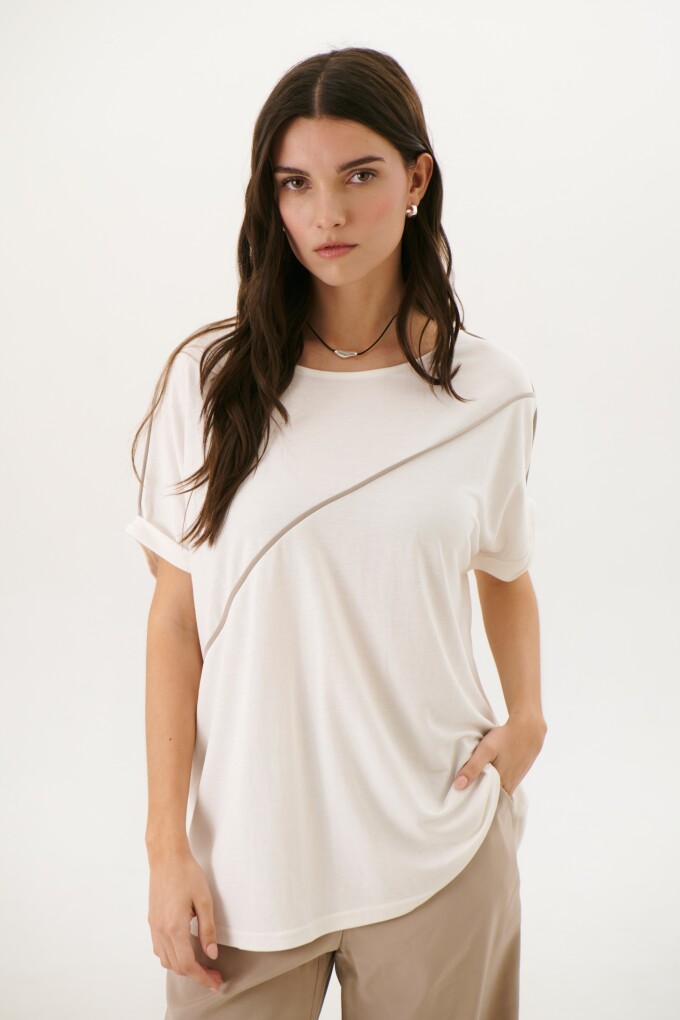 REMERA DIAGONAL BLANCO