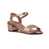 Beira Rio Sandalia Casual Taco Medio Tira Ancha Y Pulsera C/ Broche Cobre