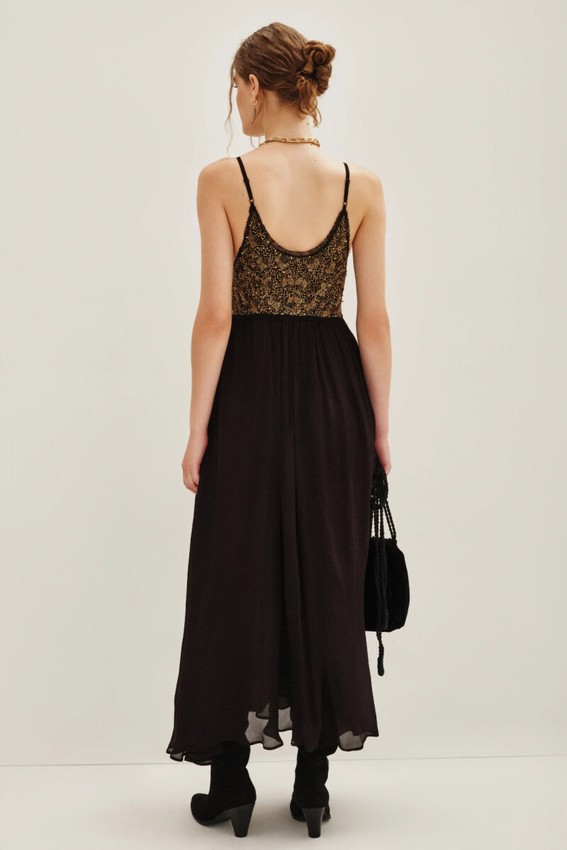 Vestido Murcia Sequins Negro