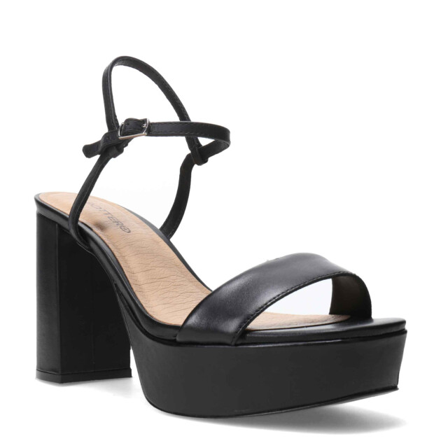 Sandalia de Mujer Bottero taco alto y plataforma Negro