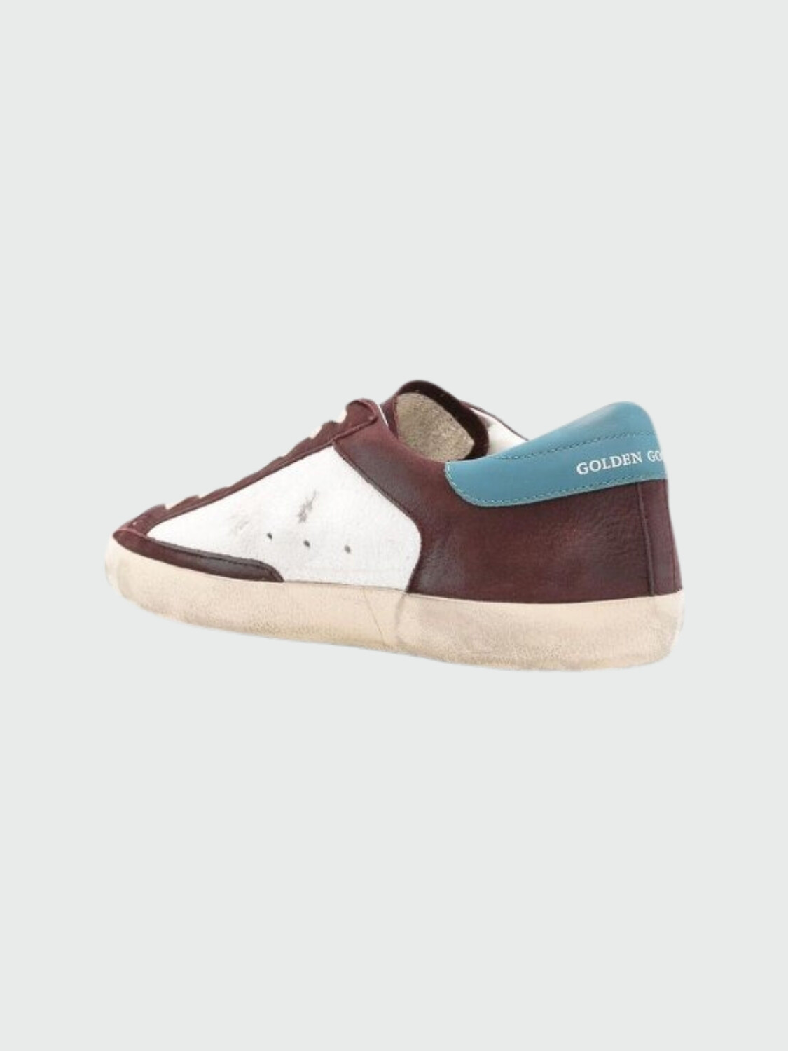 Golden Goose - SUPER STAR DISTRESSED CRACKED-LEATHER Bordó