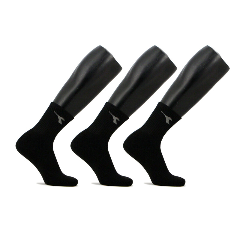 Medias Algodón Diadora Lucca x 3 Negro