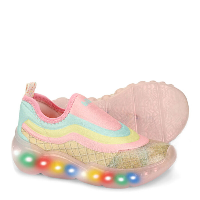 Championes de Niña Bibi Roller Celebration 3.0 Luces Rosa