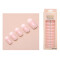 Set De Uñas Postizas Regina Punta Cuadrada Francesa Rosa